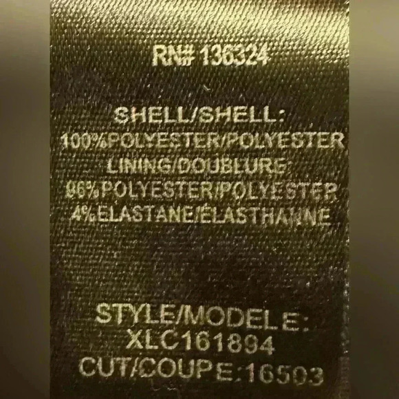 H Halston Navy Blue  Metallic Thread Long Evening Gown Dress Size 14 - Picture 9 of 9
